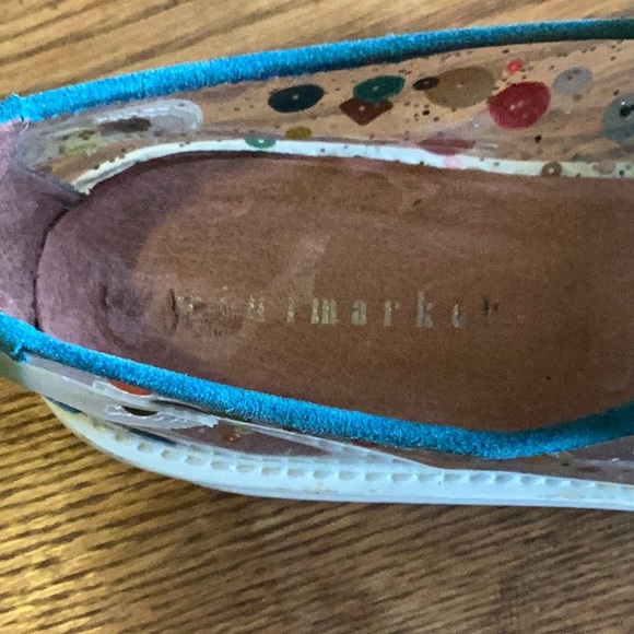 Never worn Minimarket Blue Suede Shoes with tassels and fringe US size 10 - Picture 6 of 8